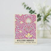 Hergemixte Vintage William Morris Perzische Bloem Briefkaart (Staand voorkant)