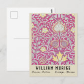 Hergemixte Vintage William Morris Perzische Bloem Briefkaart (Voorkant / Achterkant)