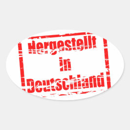 Hergestellt in Deutschland - Gemaakt in Duitsland Ovale Sticker