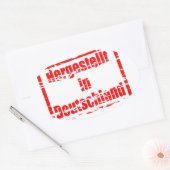 Hergestellt in Deutschland - Gemaakt in Duitsland Ovale Sticker (Envelop)