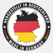 Hergestellt in Duitsland Ronde Sticker (Voorkant)