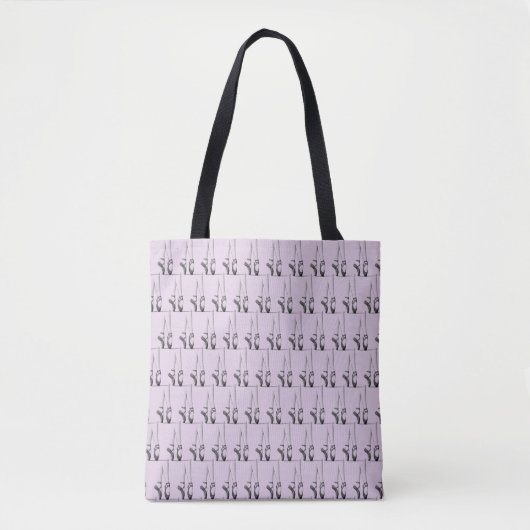Herhaal balletschoenen op Lila (of naar keuze) Tote Bag (Voorkant)