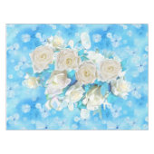 Herhaal bleek sky blue - white waterverf Rozen Tafelkleed (Voorkant (Horizontaal))