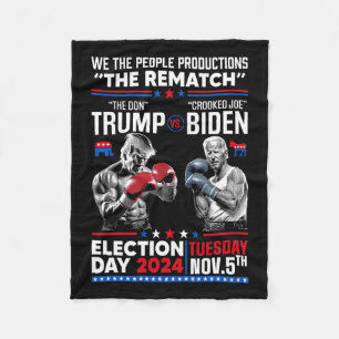 Herhaal de Don en kromme Joe Biden - Pro Trump Fleece Deken