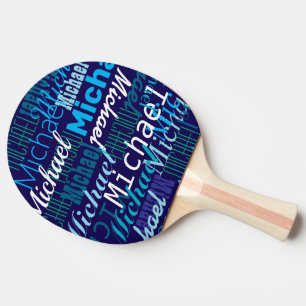 Herhaal de naam van je Kind Cool Blue Tafeltennisbatje