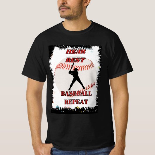 Herhaal de rest van het honkbal t-shirt (Voorkant)