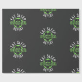 herhaal de slaapvoetbal cadeaupapier (Vlak)