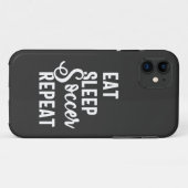 herhaal de slaapvoetbal Case-Mate iPhone case (Achterkant (horizontaal))