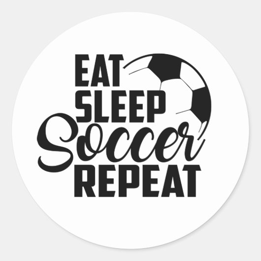 herhaal de slaapvoetbal ronde sticker (Voorkant)