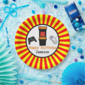 Herhaal de speelconsole van Arcade Video Birthday Papieren Bordje (Feest)