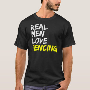Herhaal Fechttrainer Outfit Real Mannen Love Fenci T-shirt