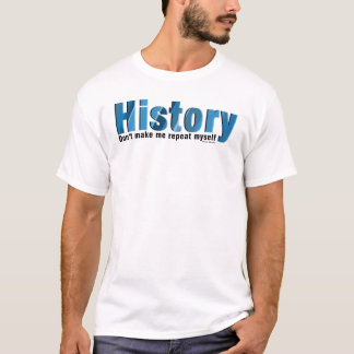 Herhaal geschiedenis Blauw T-shirt