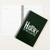 Herhaal geschiedenis ruwe witte tekst planner (Display)