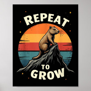 Herhaal Groundhog Day Retro-ontwerp Poster