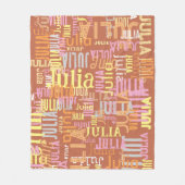 Herhaal haar naam | Cool Boho Tones Fleece Deken (Voorkant)