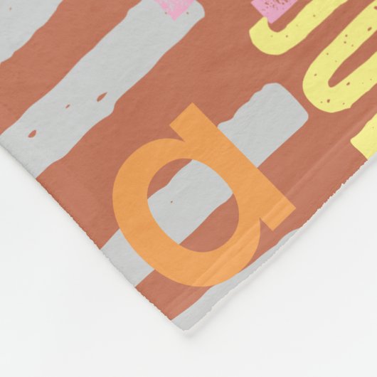 Herhaal haar naam | Cool Boho Tones Fleece Deken (Hoek)