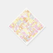 Herhaal haar naam | Kleurrijk Servet (Hoek)