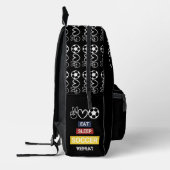 Herhaal het uiteinde van het slaapvoetbal bedrukte rugzak (Links)