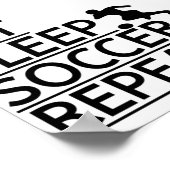 Herhaal het uiteinde van het slaapvoetbal poster (Hoek)