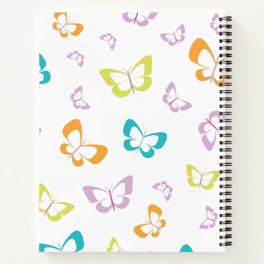 Herhaal het vlinderpatroon notitieboek (Achterkant)