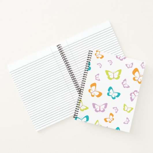 Herhaal het vlinderpatroon notitieboek (Binnen)