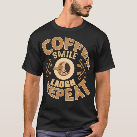 Herhaal hete cappuccino t-shirt (Voorkant)