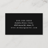 Herhaal Home Sale Realtor Broker Black White Visitekaartje (Achterkant)