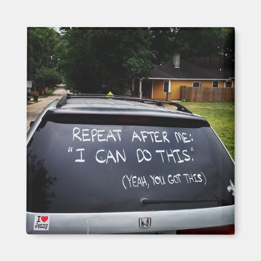 Herhaal na mij: Ik kan dit! - Achtergrondmagneet Magneet (Voorkant)