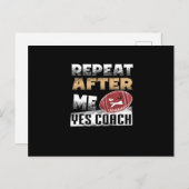 Herhaal na mij Ja Coach | FOOTBALL Briefkaart (Voorkant / Achterkant)