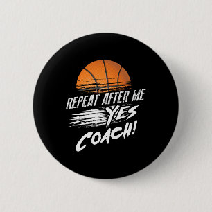 Herhaal Na Mij Ja Coach Schattig Skelet Grappig Ll Ronde Button 5,7 Cm