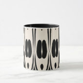 Herhaal Patroon Zwart wit Abstract Patroon Mok (Midden)