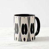 Herhaal Patroon Zwart wit Abstract Patroon Mok (Voorkant rechts)