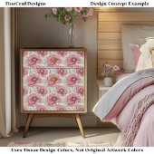 Herhaal Rood Roze Grijs Poppy Patroon BU7 Decoupag Tissuepapier