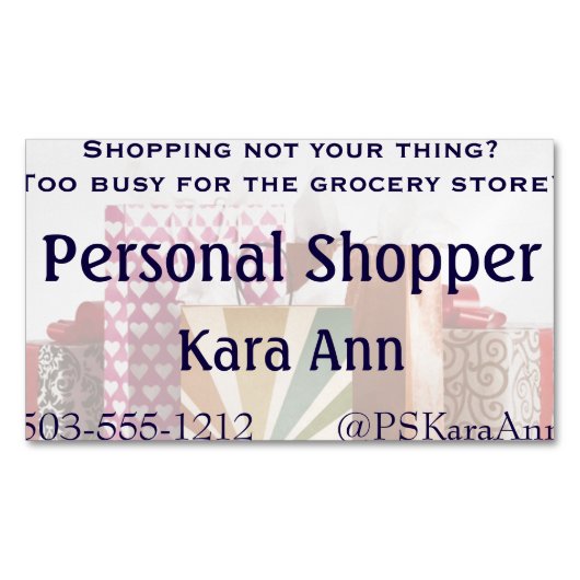 Herhaal uw bedrijf magnetisch visitekaartje (Voorkant)