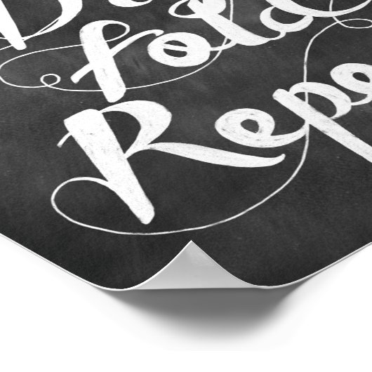 Herhaal wasdroog wasgoed poster (Hoek)