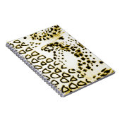 Herhaalbare slangenhuid. Gele Mode stijl. Wit Notitieboek (Rechterzijde)