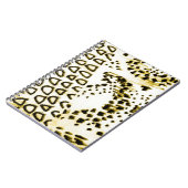 Herhaalbare slangenhuid. Gele Mode stijl. Wit Notitieboek (Linkerzijde)