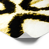 Herhaalbare slangenhuid. Gele Mode stijl. Wit Poster (Hoek)