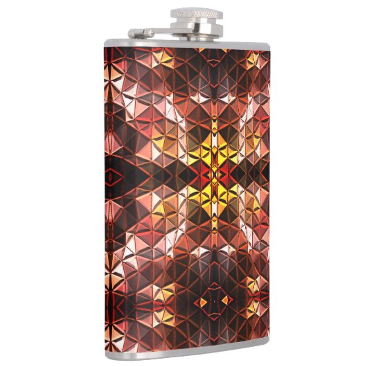 Herhaald van rode driehoek die vreemde vormen prod heupfles (Rechts)