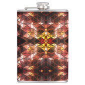 Herhaald van rode driehoek die vreemde vormen prod heupfles (Voorkant)