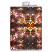 Herhaald van rode driehoek die vreemde vormen prod heupfles (Achterkant)