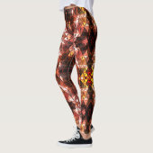 Herhaald van rode driehoek die vreemde vormen prod leggings (Links)