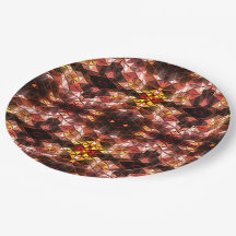 Herhaald van rode driehoek die vreemde vormen prod