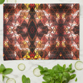 Herhaald van rode driehoek die vreemde vormen prod theedoek (Gevouwen)