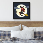 HERHAALDE HALLOWEEN WITCH CANVAS AFDRUK (Insitu (Slaapkamer))