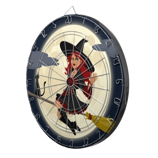 HERHAALDE HALLOWEEN WITCH DARTBORD (Voorkant Rechts)