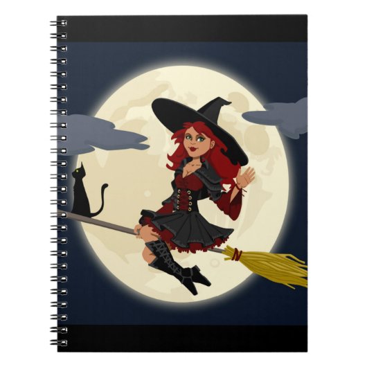 HERHAALDE HALLOWEEN WITCH NOTITIEBOEK (Voorkant)