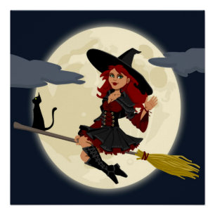 HERHAALDE HALLOWEEN WITCH PERFECT POSTER