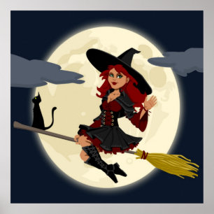 HERHAALDE HALLOWEEN WITCH POSTER