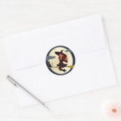 HERHAALDE HALLOWEEN WITCH RONDE STICKER (Envelop)